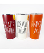 Set of 3 Rae Dunn Tumbler SWEATER WEATHER PUMPKIN SPICE MORNING PUMPKIN ... - €28,68 EUR