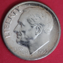 Toned 1955 Silver Proof Roosevelt Dime Exact Coin Shown Fast Shipping OCE 28 - $11.99