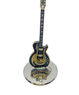 Glass Baron Dragon Guitar Handcrafted Figurine with Crystal Accents Glas... - £42.56 GBP