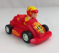 Vintage 1997 Red #45 Pull Back &amp; Go Race Car Subway Toy - £3.79 GBP