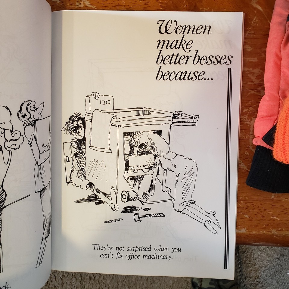 Vintage 1985 Ivory Tower Women make Better Bosses Color Adult Book Magazine Item image 3