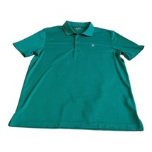 Izod Golf Men’s Short Sleeve Polo Shirt Size M Green Performance Sport C... - £17.13 GBP