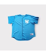 Vintage 1980's New York Yankees Majestic Baby Blue Baseball Jersey - £51.25 GBP