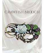 Discover a Chic, Vintage-Inspired Rhinestone Crayfish or Crawfish Brooch... - $16.34 CAD