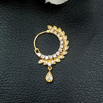 Diamond Nose Ring/silver Nath/Indian Nose Ring/Indian Jewelry - €13,99 EUR