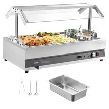 VEVOR Electric Soup Warmer, Two 6.34QT Pots, Stainless Steel, 86~185°F, ... - $280.99