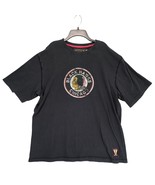 CCM Men&#39;s M Black Hawks Chicago Vintage Hockey T-Shirt, Retro Indian Log... - $22.00