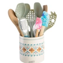 Spice by Tia Mowry Savory Saffron 12 Piece Wood Nylon Kitchen Tool Set - £29.84 GBP