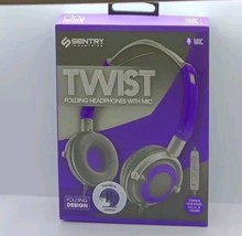 Sentry Twist Folding Stereo Headphones Purple/Black Tablet Laptop Phone ... - $18.79