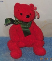 Ty 2000 Beanie Baby Mistletoe Bear 6&quot; plush toy - £4.50 GBP