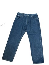 Wrangler Men&#39;s Jeans Relaxed Fit Dark Denim Hi-Rise 100% Cotton Blue Siz... - £16.27 GBP