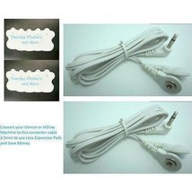 OMRON AND TENS COMPATIBLE 3.5mm LEAD CONVERTOR CABLES (2) w/10 MASSAGE PADS - $21.99