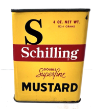 Schilling Double Superfine Mustard Spice Tin 4 oz House of McCormick - $9.41
