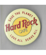 Hard Rock Cafe Save the Planet Love all Server all 1&quot; Pin Button - $20.64 CAD