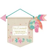 BOHO Birthday Hanging Canvas Photo Insert Sign Bohemian Chic Wild Girl New - $146.68 MXN