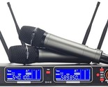 Profession Wireless Microphone System, Uhf Handheld Dual Cordless Mic Tr... - $403.99