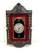 Vintage Wall Clock Ornate Gold Hollywood Regency mid century 28210 - £19.53 GBP