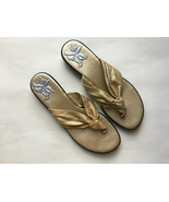 Chico&#39;s Leather Sandals - Metallic Gold US 10 M : Style Gilda - $39.59