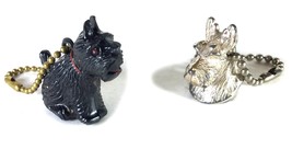 Set of (2) Vintage &quot;Scottish Terriers&quot; Plastic Gumball Vending Machine Keychains - £22.29 GBP