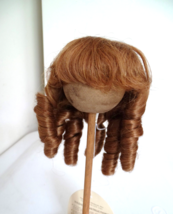 Doll Wig Wee 3  Auburn Red Pipe Curls Modacrylic  Size 8-9 1/2&quot; - £10.29 GBP