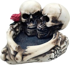 Halloween Human Head Skull D cor Lovers Never Die Resin Decoration Valentine&#39;s D - £25.86 GBP