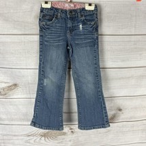 Levi’s 517 Girls Size 5 Regular Stretch Flare Denim Jeans Kids Distressed - $14.99