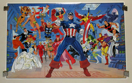 1989 Avengers poster:Captain America,Thor,IronMan,Fantastic Four,She-Hulk,Marvel - $63.86