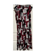 New Directions Women&#39;s Burgundy Red Black Pull-On Flowy Pants Size XL - £18.10 GBP