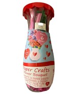 Paper Crafts Flower Bouquet - Make 6 Roses &amp; The Package is the Vase - $17.60 CAD