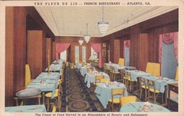 The Fleur De Lis French Restaurant Atlanta Georgia GA 1942 Postcard C35 - £2.39 GBP