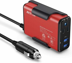 Bestek 150W Power Inverter Dc 12V To 110V Ac Converter 4.2A Dual Usb Car - $666.36 MXN