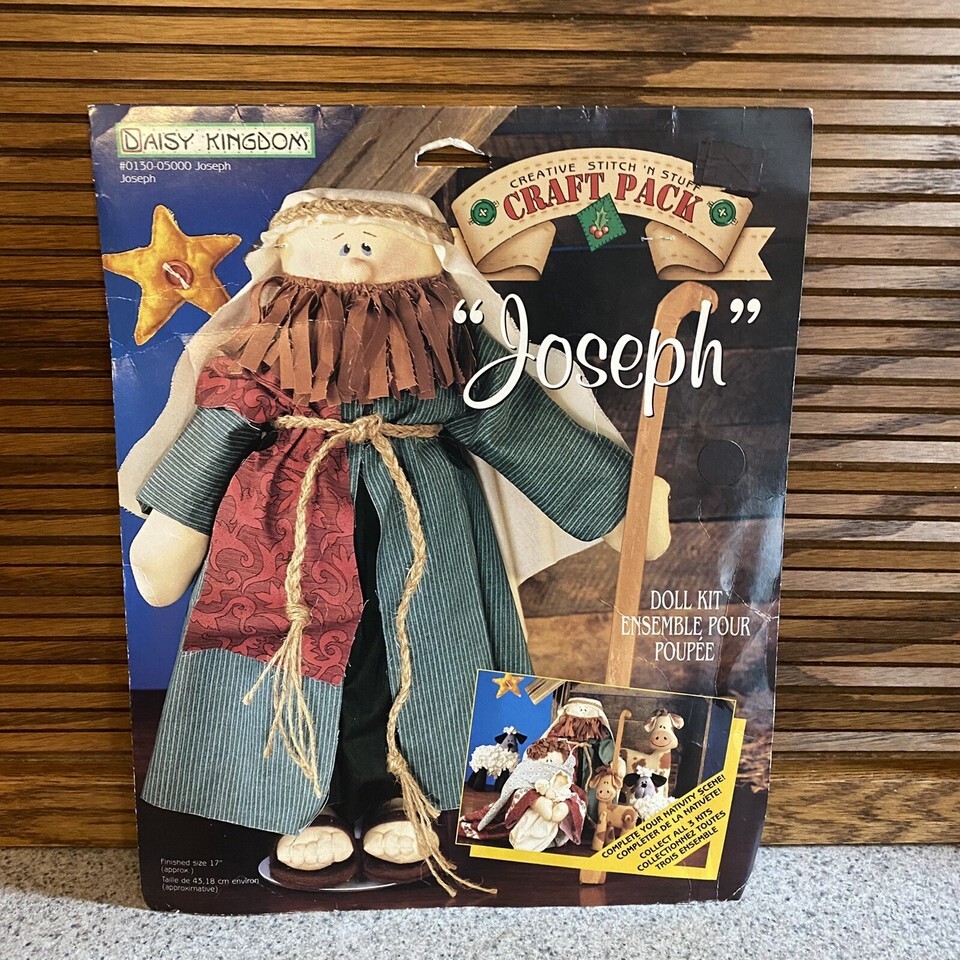 New Daisy Kingdom Stitch n Stuff Craft Pack &quot;Joseph&quot; Doll Kit 0130-05000 - $16.14