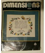 Dimensions Crewel #1098 Monday&#39;s Child Kit NIP 1978 11&quot; x 14&quot;  - £14.85 GBP