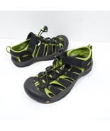Keen Newport H2 Big Kids Sport Sandals Shoes Black/ Lime Green Sz 5 EUR 38 - $22.49
