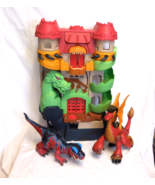 Fisher Price Imaginext dragon world castle fortress + Dinosaur T Rex + R... - $471.22 MXN