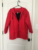 Fuda Sport Men&#39;s Athletic Jacket Hood Full Zip Size Small Red - $54.45