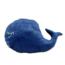Manhattan Kids Plush Soft Blue Whale Pillow Stuffed Animal Lovey 18&quot; Long - £7.28 GBP