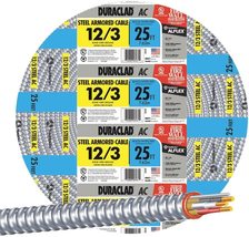 Southwire Cable Armored Steel 12/3 25FT 55275021 - £40.35 GBP