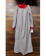 Carol VTG Nightgown USA Plaid Med Granny Cottage Mock Flannel Long Black... - $52.27