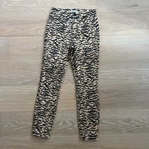 GOOD AMERICAN Good Waist Crop Jeans 2/26 High-Rise Skinny Stretch Zebra  - £26.32 GBP