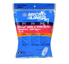 DVC Micro Lined Type B Vacuum Bags Riccar 8000,8900 Series and Simplicit... - $5.95