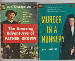 Amazing Adventures of Father Brown &amp; Murder in a Nunnery vintage mysteries - £14.50 GBP