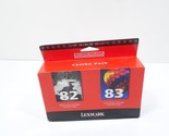 New Genuine Lexmark 82 83 2PK Ink Cartridges X Series X5150 X6150 Z Seri... - $13.49