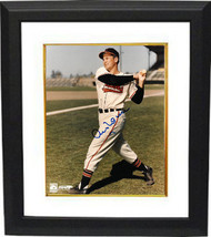 Al Rosen signed Cleveland Indians 8x10 Photo Custom Framing #7 (swing) - £62.37 GBP