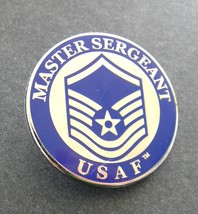 Silver Blue Master Sergeant USAF Air Force Lapel Pin Badge 1.1 inches - £4.65 GBP