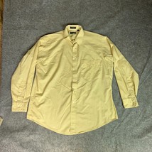 Vintage Christian Dior Mens Shirt Extra Large Beige Button Monsieur La C... - $24.98