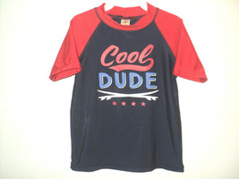 OshKosh Boy&#39;s Size 6 Shirt Cool Dude Short Sleeves, Navy &amp; Red Top - £6.54 GBP