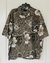 Hawaiian Style Shirt - Hibiscus Floral Pattern Print - Sz 5XL - £23.71 GBP