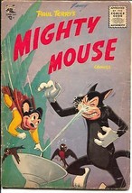 Mighty Mouse #4 1955-St Johns-sci-fi-airbrush style cover art-VG - £44.53 GBP