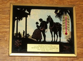 Old Painted Glass Silhouette Advertising Newton Iowa Shadowette Southern Romance - £25.13 GBP